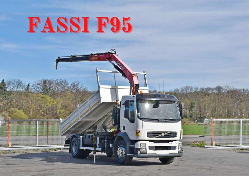 Volvo FL 290 KIPPER 4,90m * FASSI F95A.22 + FUNK * TOP - Camião basculante, Camião grua: foto 1 Volvo FL 290 KIPPER 4,90m * FASSI F95A.22 + FUNK * TOP - Camião basculante, Camião grua: foto 1