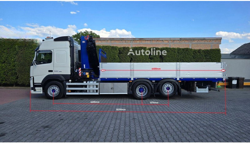 Volvo FM 500 - Flatbed+crane 6x2 - Camião de caixa aberta/ Plataforma, Camião grua: foto 4 Volvo FM 500 - Flatbed+crane 6x2 - Camião de caixa aberta/ Plataforma, Camião grua: foto 4