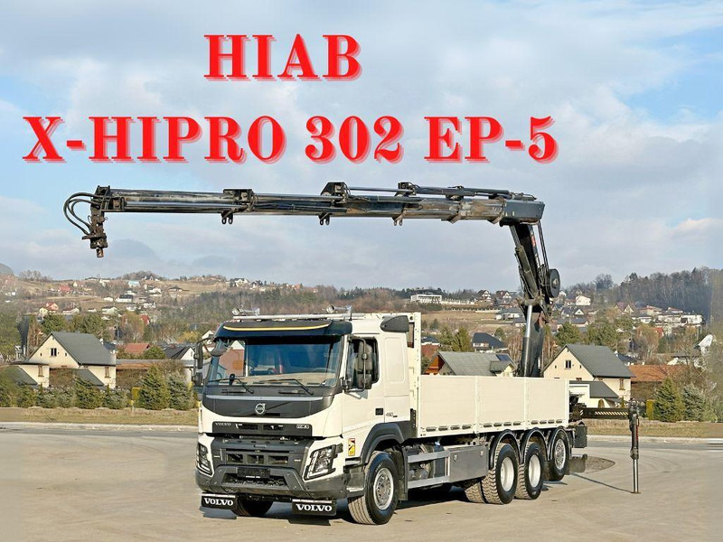 Volvo FMX 460 HIAB X - HIPRO 302 EP - 5 + FUNK/ 8x4 - Camião de caixa aberta/ Plataforma, Camião grua: foto 1 Volvo FMX 460 HIAB X - HIPRO 302 EP - 5 + FUNK/ 8x4 - Camião de caixa aberta/ Plataforma, Camião grua: foto 1