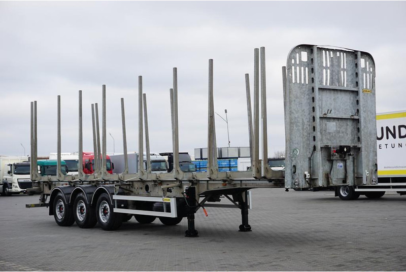 Zaslaw KŁONICOWA / DO DREWNA / WAGA 6 400 KG / OŚ PODNOSZONA - Reboque transporte de madeira: foto 1 Zaslaw KŁONICOWA / DO DREWNA / WAGA 6 400 KG / OŚ PODNOSZONA - Reboque transporte de madeira: foto 1
