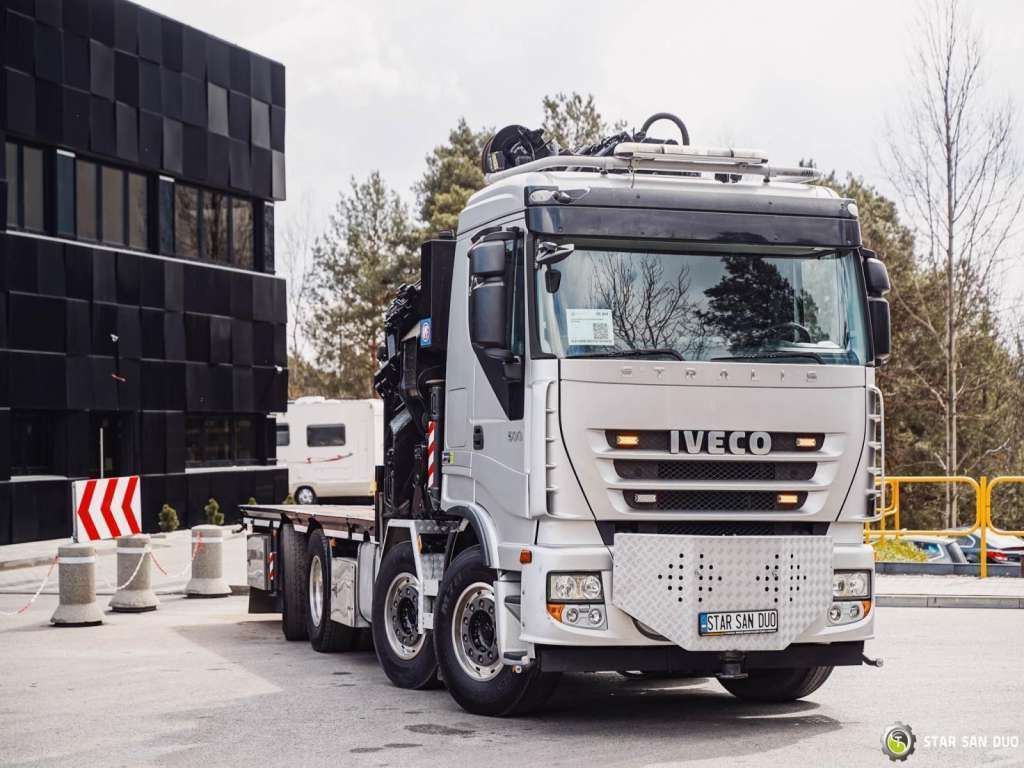 Camião grua Iveco  STRALIS AS320S50Y 8x2 HMF 8520-0K6 FLY JIB Winc: foto 9