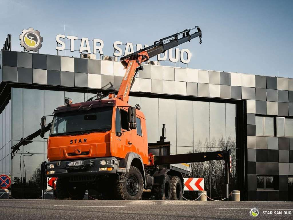 MAN STAR 266 MAN 6x6 PALFINGER PK 18001 Crane Kran - Camião grua: foto 2 MAN STAR 266 MAN 6x6 PALFINGER PK 18001 Crane Kran - Camião grua: foto 2