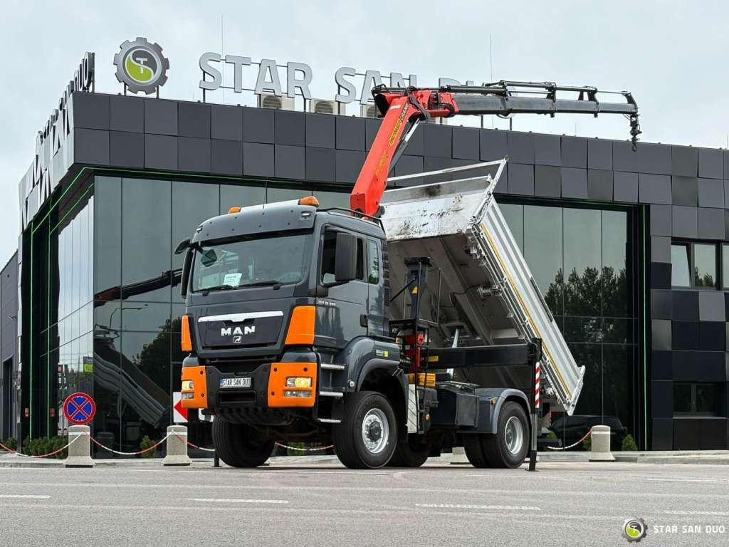 MAN TGS 18.480 PALFINGER PK 16502 HDS Crane,Kipper - Camião grua: foto 1 MAN TGS 18.480 PALFINGER PK 16502 HDS Crane,Kipper - Camião grua: foto 1