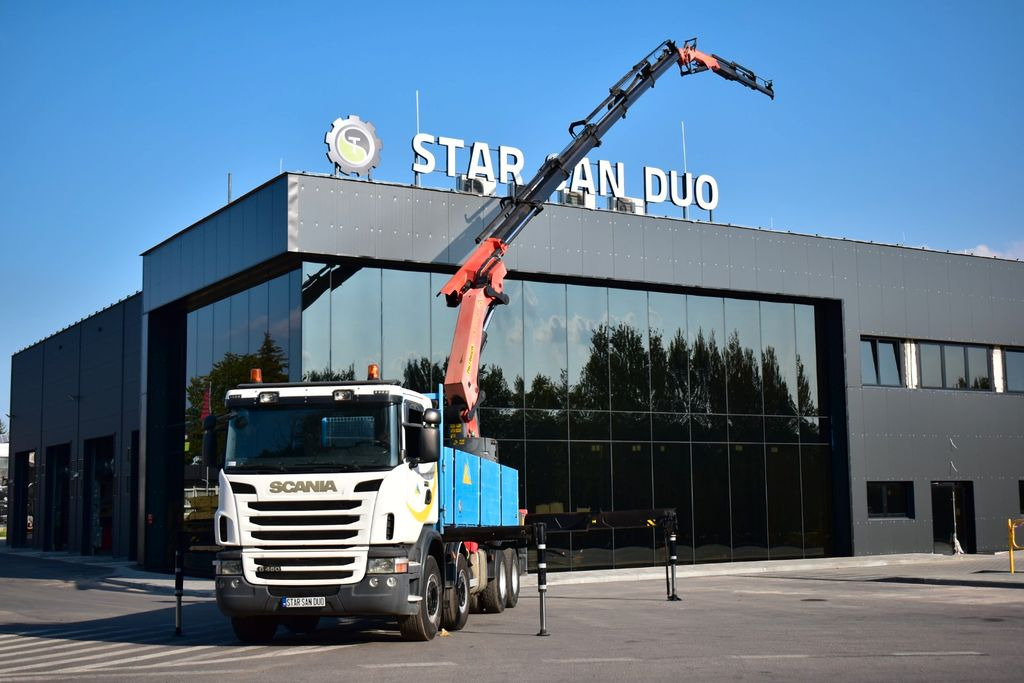 Scania G 480 8x4 Palfinger PK 50002 FLY JIB CRANE KRAN. - Camião grua, Camião de caixa aberta/ Plataforma: foto 1 Scania G 480 8x4 Palfinger PK 50002 FLY JIB CRANE KRAN. - Camião grua, Camião de caixa aberta/ Plataforma: foto 1