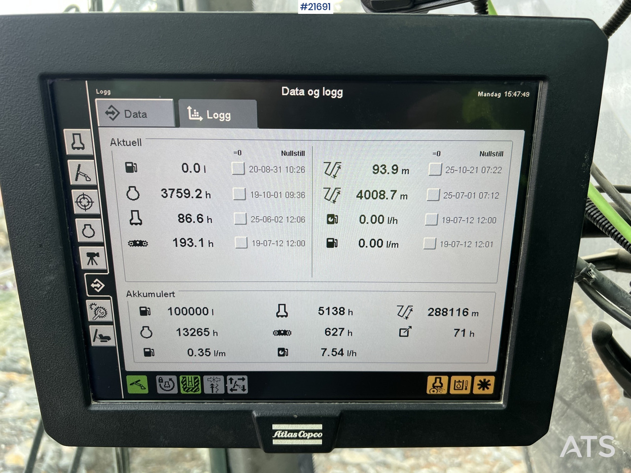 Máquina de perfuração Atlas Copco Smartroc T40-11 borerigg m/2540 hammer,CME sliper og gps: foto 40 Máquina de perfuração Atlas Copco Smartroc T40-11 borerigg m/2540 hammer,CME sliper og gps: foto 40