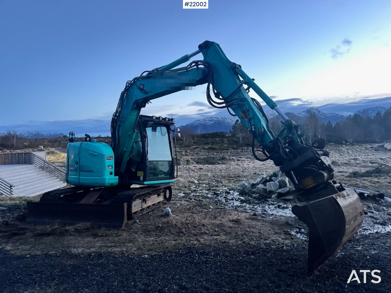 Kobelco 2016 Kobelco SK75SR Beltegraver m/ Rototilt og Pusseskuffe. - Escavadeira: foto 1 Kobelco 2016 Kobelco SK75SR Beltegraver m/ Rototilt og Pusseskuffe. - Escavadeira: foto 1