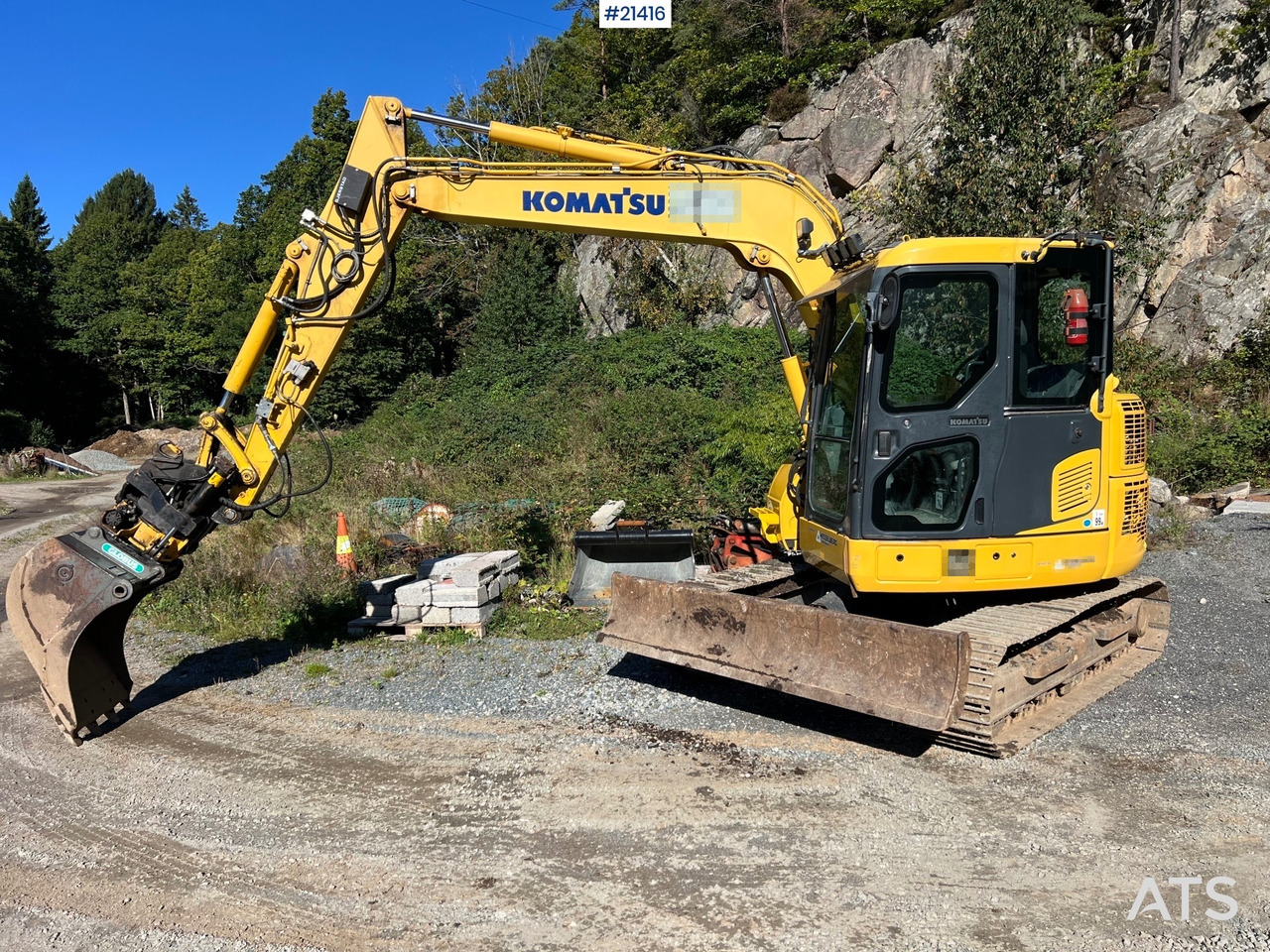 Komatsu PC78us Gravemaskin m/ Rototilt, pusseskuffe, smalskuffe og graveskuffe - Escavadora de rastos: foto 1 Komatsu PC78us Gravemaskin m/ Rototilt, pusseskuffe, smalskuffe og graveskuffe - Escavadora de rastos: foto 1