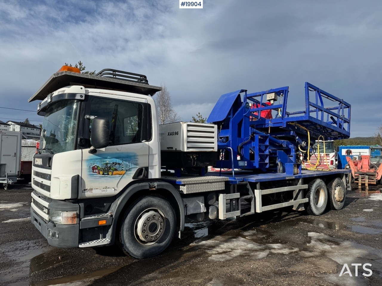 Scania P114 Liftbil m/ Atlas kompressor og 8 meters Lift. EU ok - Caminhão com plataforma aérea: foto 2 Scania P114 Liftbil m/ Atlas kompressor og 8 meters Lift. EU ok - Caminhão com plataforma aérea: foto 2