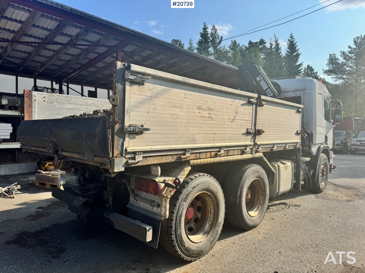 Scania P124 - Camião de caixa aberta/ Plataforma, Camião grua: foto 3 Scania P124 - Camião de caixa aberta/ Plataforma, Camião grua: foto 3