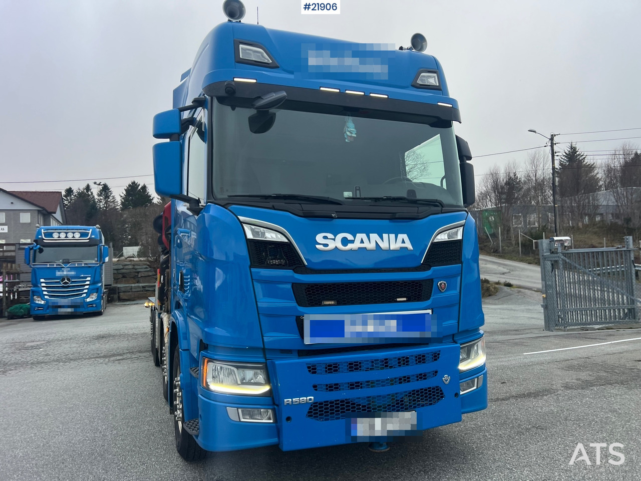 Scania R580 8x2 kranbil m/ 95t/m hmf kran, jibb , vinsj og konar planslep - Camião grua: foto 5 Scania R580 8x2 kranbil m/ 95t/m hmf kran, jibb , vinsj og konar planslep - Camião grua: foto 5