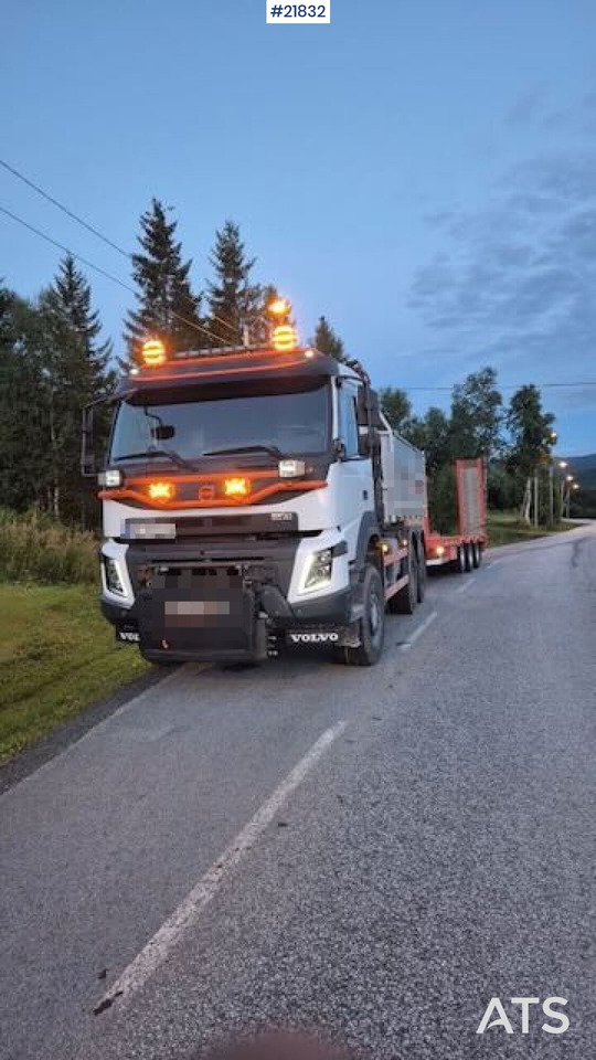 Volvo 2019 Volvo FMX 6x6 brøyterigget tippbil m/ 9,5 t/m kran, 2 sett dekk og lettkasse - Camião basculante: foto 2 Volvo 2019 Volvo FMX 6x6 brøyterigget tippbil m/ 9,5 t/m kran, 2 sett dekk og lettkasse - Camião basculante: foto 2