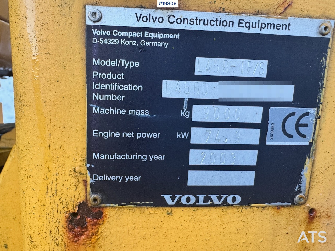 Locação financeira de Volvo L45B Volvo L45B: foto 28