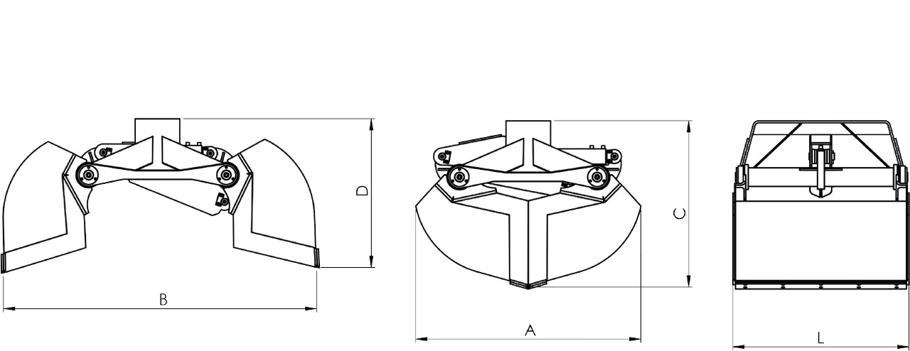 Clamshell bucket for digging BV-M 300 - Balde de maxilas para Grua para camião: foto 3 Clamshell bucket for digging BV-M 300 - Balde de maxilas para Grua para camião: foto 3