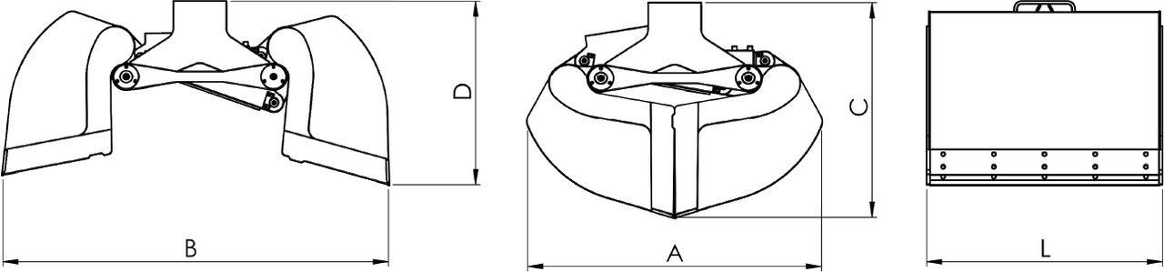 Clamshell bucket with high capacity BV-S 650 - Balde de maxilas para Grua para camião: foto 3 Clamshell bucket with high capacity BV-S 650 - Balde de maxilas para Grua para camião: foto 3