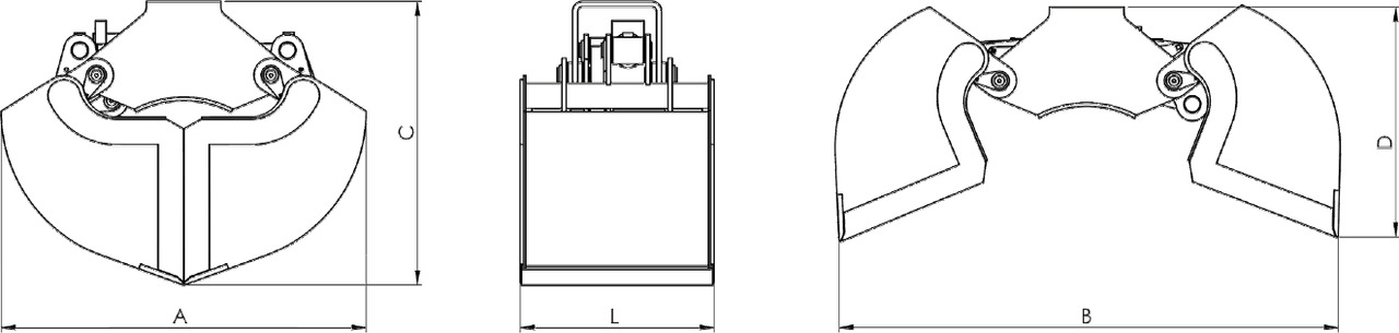 Clamshell bucket withouth side-walls BV-MR 50 - Balde de maxilas para Grua para camião: foto 4 Clamshell bucket withouth side-walls BV-MR 50 - Balde de maxilas para Grua para camião: foto 4