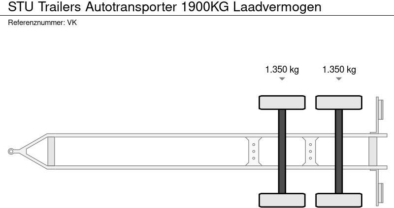 STU Trailers Autotransporter 1900KG Laadvermogen - Reboque transporte de veículos: foto 5 STU Trailers Autotransporter 1900KG Laadvermogen - Reboque transporte de veículos: foto 5