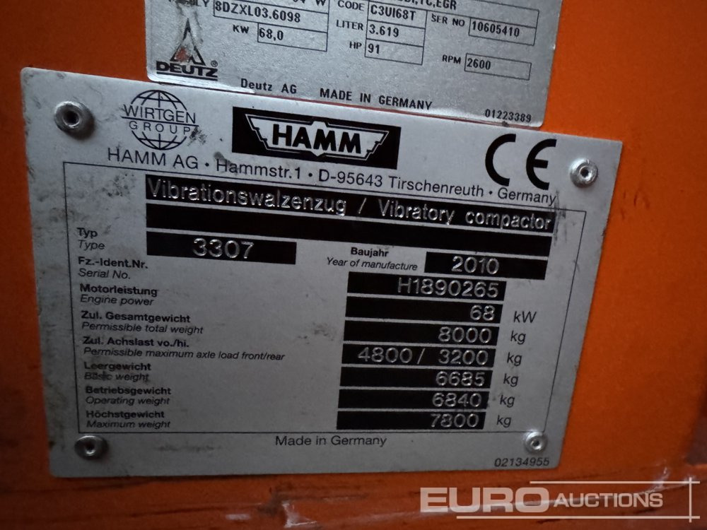 2010 Hamm 3307 - Rolo: foto 1 2010 Hamm 3307 - Rolo: foto 1