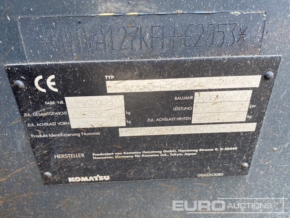 2015 Komatsu WA80M-7 - Pá carregadora de rodas: foto 3 2015 Komatsu WA80M-7 - Pá carregadora de rodas: foto 3