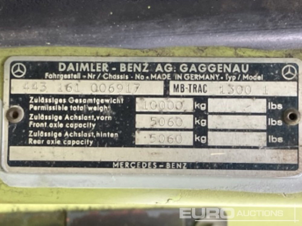 Trator Mercedes MB TRAC 1300: foto 15 Trator Mercedes MB TRAC 1300: foto 15