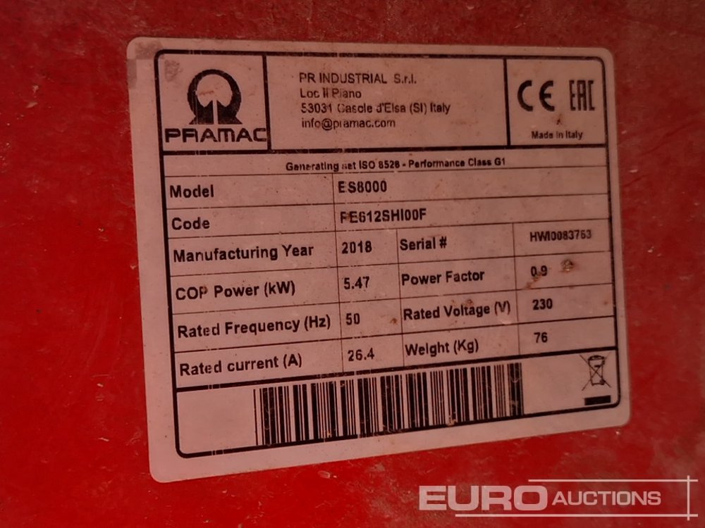 Gerador elétrico Pramac ES8000: foto 9