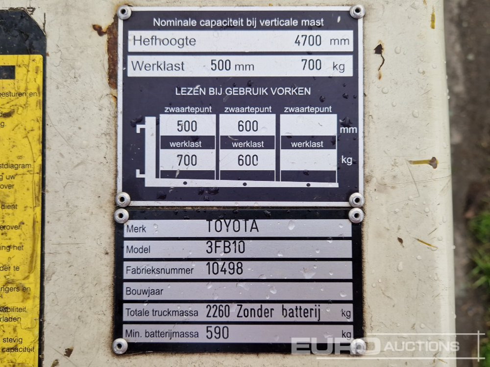 Empilhador Toyota 3FB10: foto 23