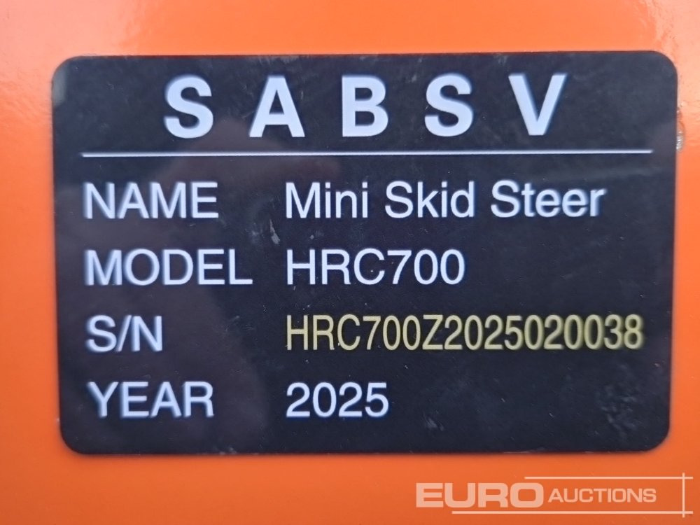 Mini pá carregadora Unused 2024 SABSV HRC700: foto 21 Mini pá carregadora Unused 2024 SABSV HRC700: foto 21