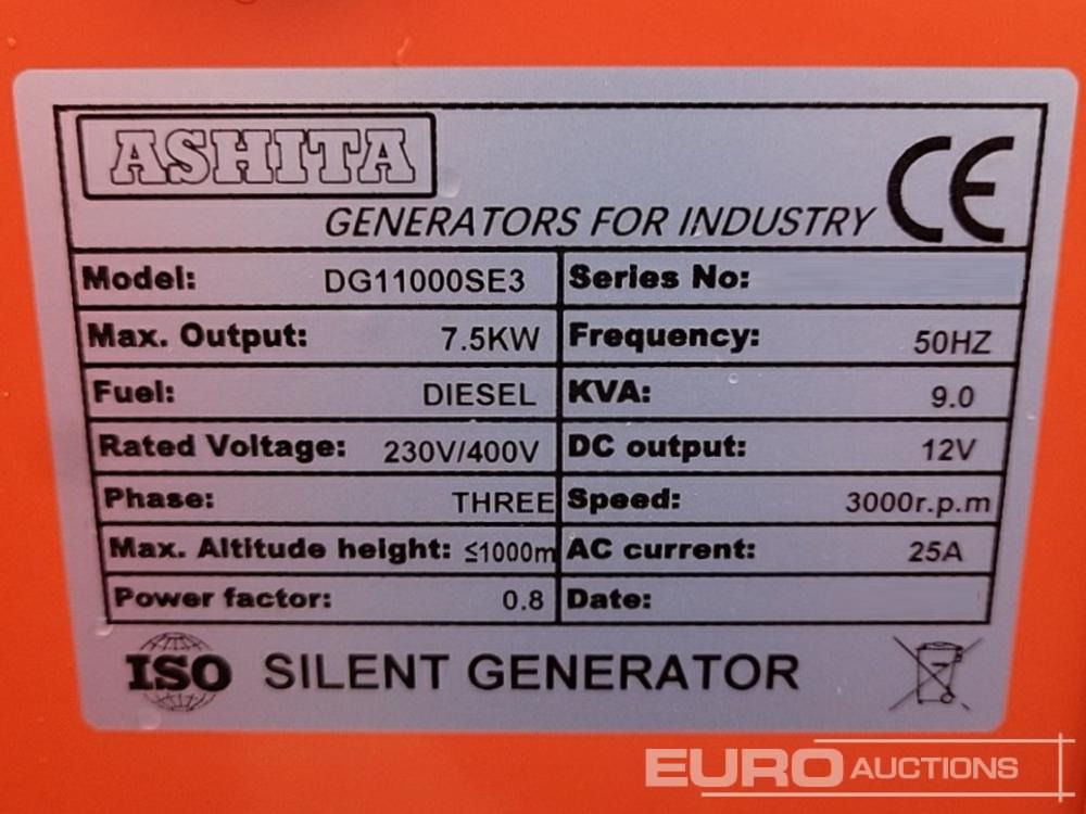 Gerador elétrico Unused Ashita Power DG11000SE3: foto 14