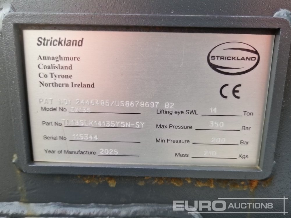 Acoplamento rápido Unused Strickland S-Lock Coupler to suit Hitachi ZX130: foto 9 Acoplamento rápido Unused Strickland S-Lock Coupler to suit Hitachi ZX130: foto 9