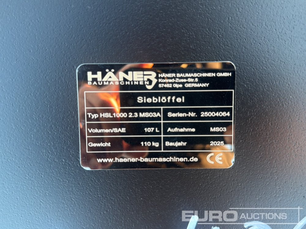 Unused 2025 Häner HSL1000 2.3 MS03A - Balde: foto 5 Unused 2025 Häner HSL1000 2.3 MS03A - Balde: foto 5