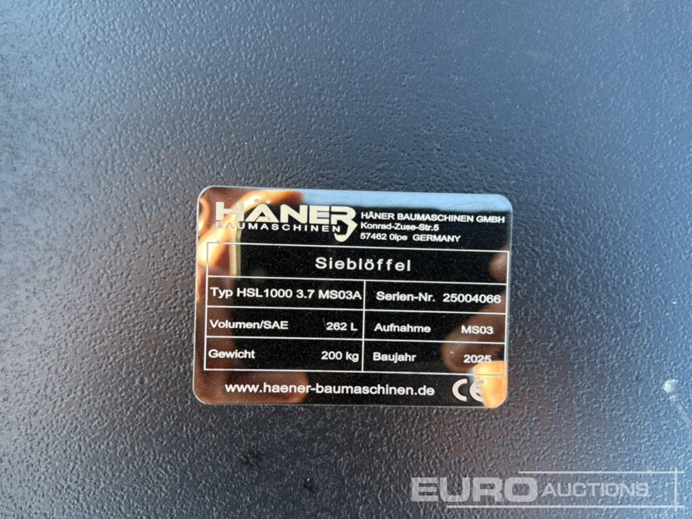 Unused 2025 Häner HSL1000 3.7 MS03A - Balde: foto 5 Unused 2025 Häner HSL1000 3.7 MS03A - Balde: foto 5