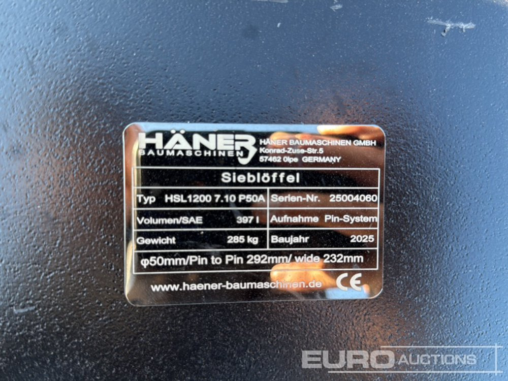 Unused 2025 Häner HSL1200 7.10 P50A - Balde: foto 5 Unused 2025 Häner HSL1200 7.10 P50A - Balde: foto 5