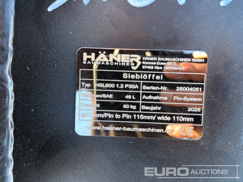 Unused 2025 Häner HSL600 1.2 P30A - Balde: foto 5 Unused 2025 Häner HSL600 1.2 P30A - Balde: foto 5