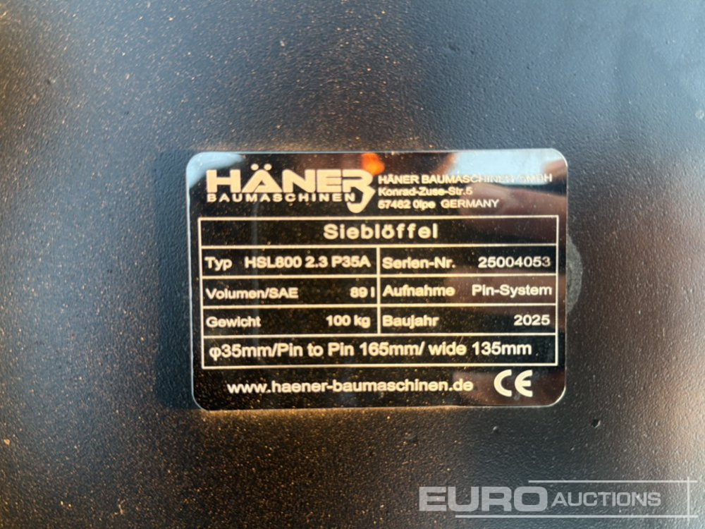 Unused 2025 Häner HSL800 2.3 P35A - Balde: foto 5 Unused 2025 Häner HSL800 2.3 P35A - Balde: foto 5