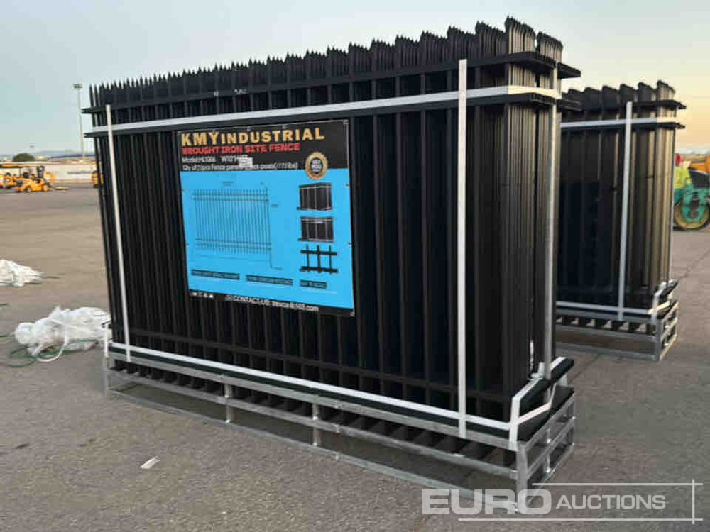 Unused 2025 KMY Industrial Iron Site Fence, Qty (20 of) Fence Panels, (21 of) Posts (W10XH6') Powder Coated Surface - Ferramenta/ Equipamento: foto 3 Unused 2025 KMY Industrial Iron Site Fence, Qty (20 of) Fence Panels, (21 of) Posts (W10XH6') Powder Coated Surface - Ferramenta/ Equipamento: foto 3