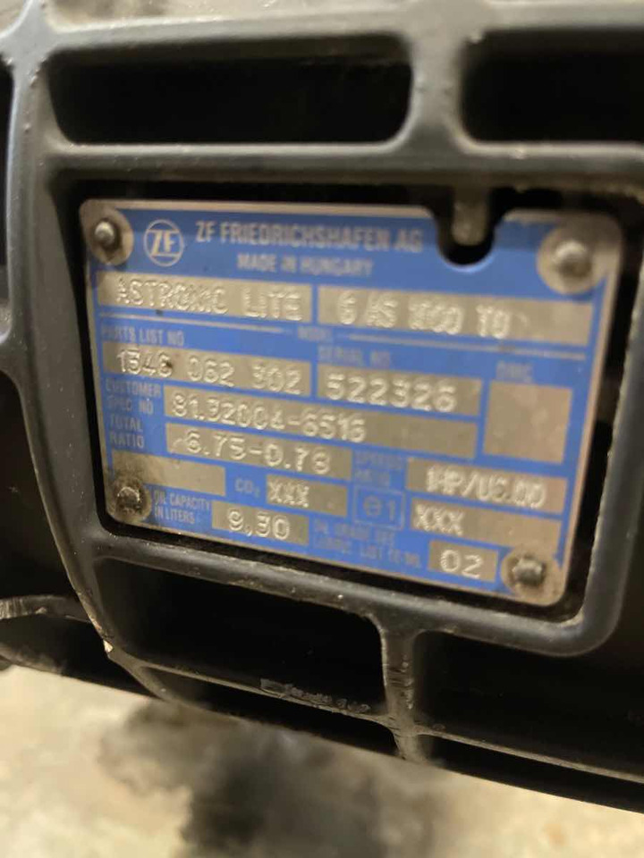 MAN GEARBOX 6AS1000TO // 81.32004-6516 - Caixa de velocidade para Camião: foto 3 MAN GEARBOX 6AS1000TO // 81.32004-6516 - Caixa de velocidade para Camião: foto 3