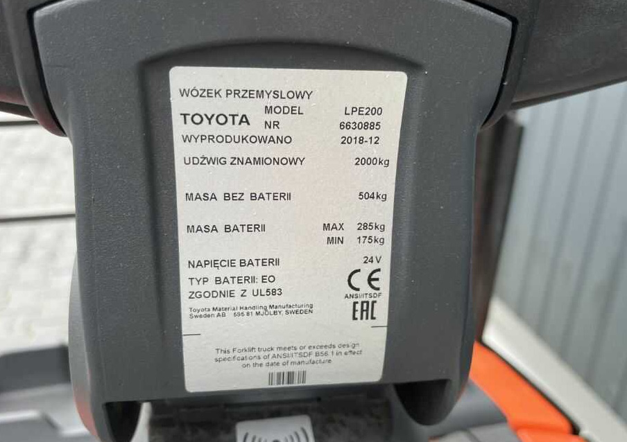 BT LPE200 - Porta-palete: foto 4 BT LPE200 - Porta-palete: foto 4