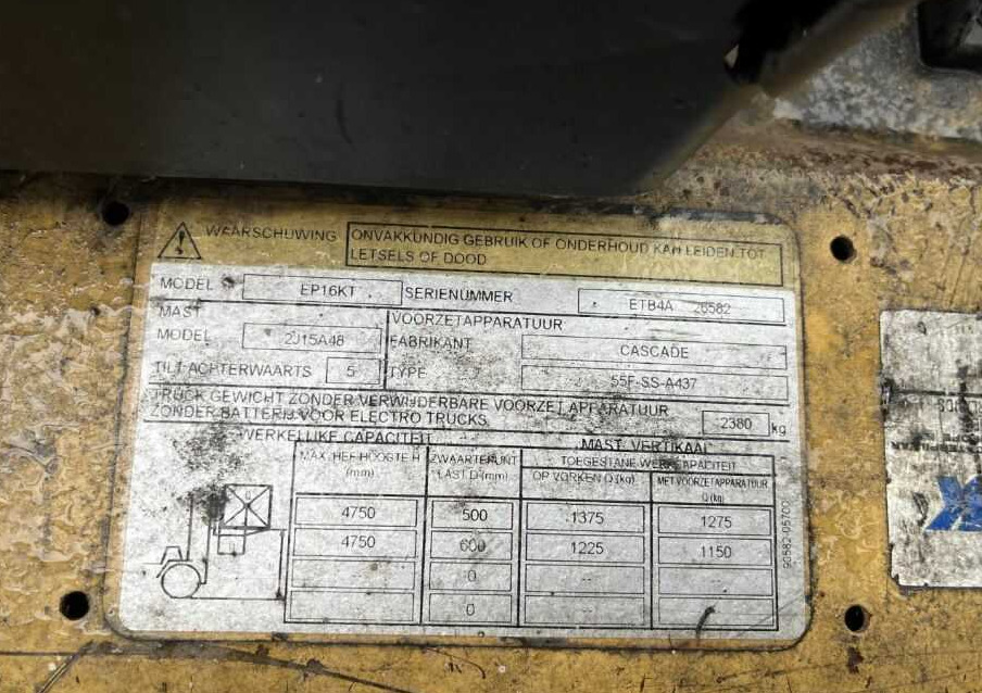 CAT Lift Trucks EP16KT - Empilhador elétrico: foto 5 CAT Lift Trucks EP16KT - Empilhador elétrico: foto 5