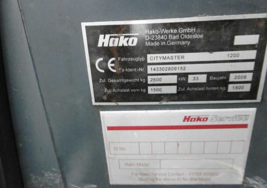Varredora urbana Hako CityMaster 1200: foto 8