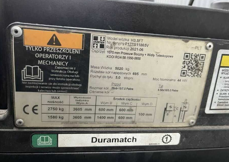 Hyster H3.5FT - Empilhador a gás: foto 4 Hyster H3.5FT - Empilhador a gás: foto 4