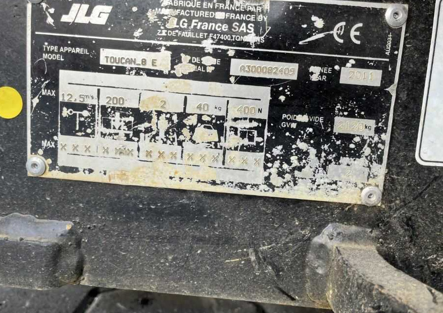 JLG Toucan 8E - Plataforma telescópica: foto 4 JLG Toucan 8E - Plataforma telescópica: foto 4