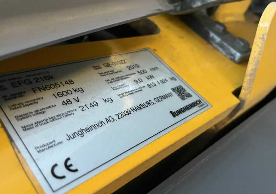 Jungheinrich EFG216k - Empilhador elétrico: foto 4 Jungheinrich EFG216k - Empilhador elétrico: foto 4