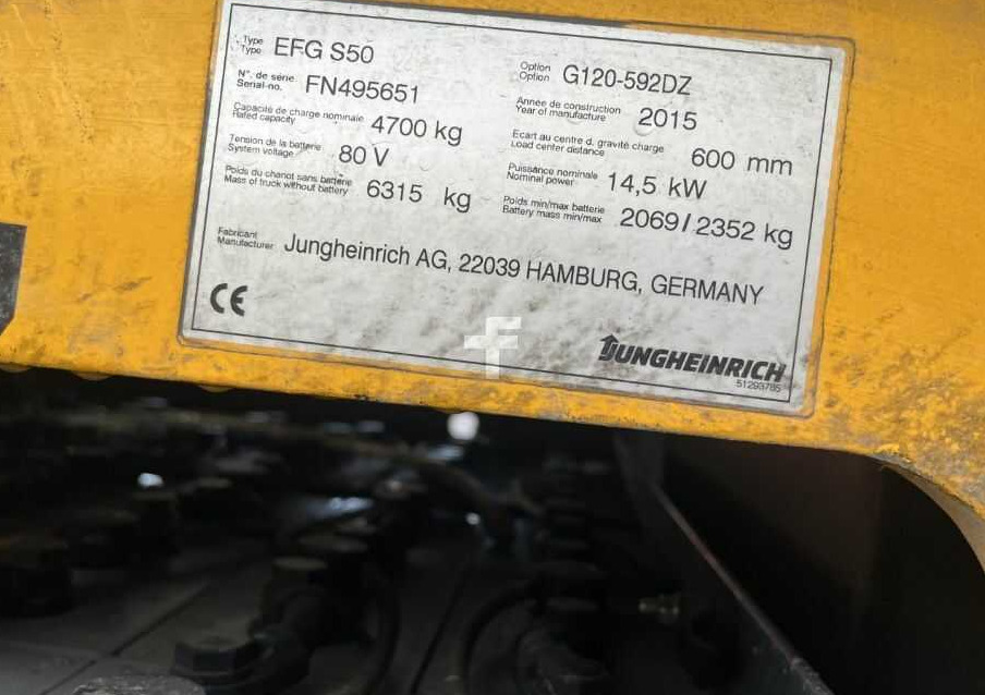 Jungheinrich EFGS50 - Empilhador elétrico: foto 4 Jungheinrich EFGS50 - Empilhador elétrico: foto 4