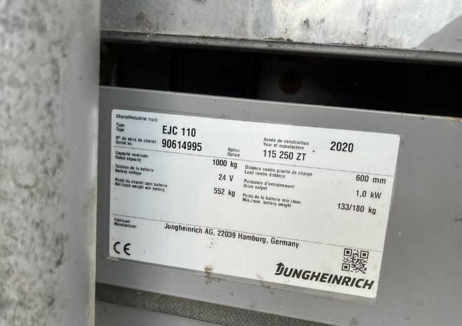 Jungheinrich EJC110 - Stacker: foto 4 Jungheinrich EJC110 - Stacker: foto 4
