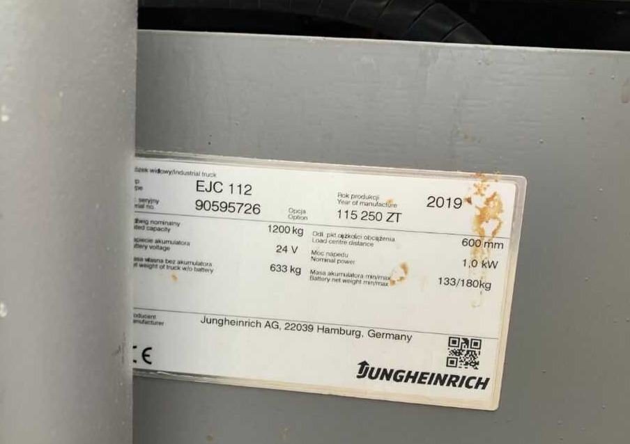 Jungheinrich EJC112 - Stacker: foto 4 Jungheinrich EJC112 - Stacker: foto 4