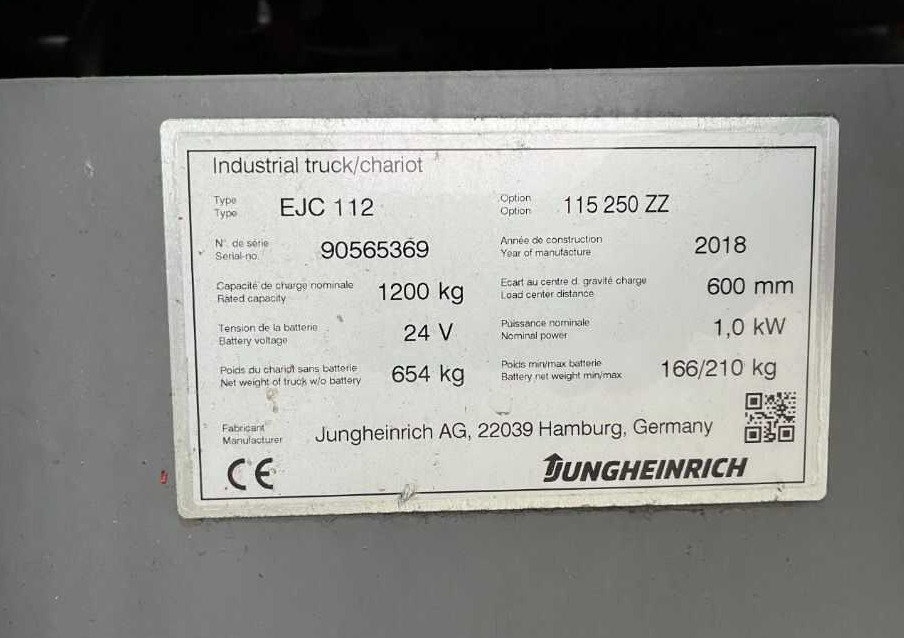 Jungheinrich EJC112 - Stacker: foto 4 Jungheinrich EJC112 - Stacker: foto 4