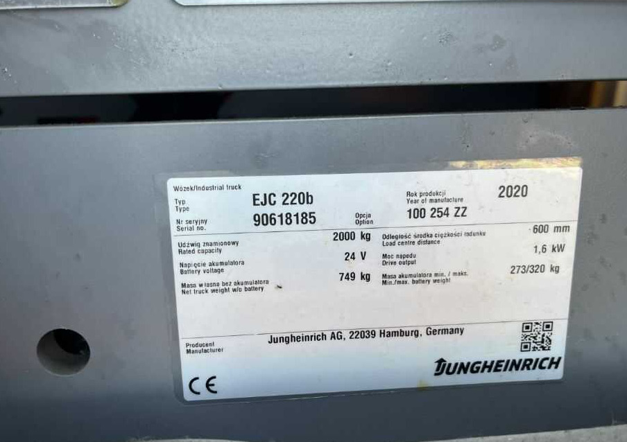 Jungheinrich EJC220b - Stacker: foto 4 Jungheinrich EJC220b - Stacker: foto 4