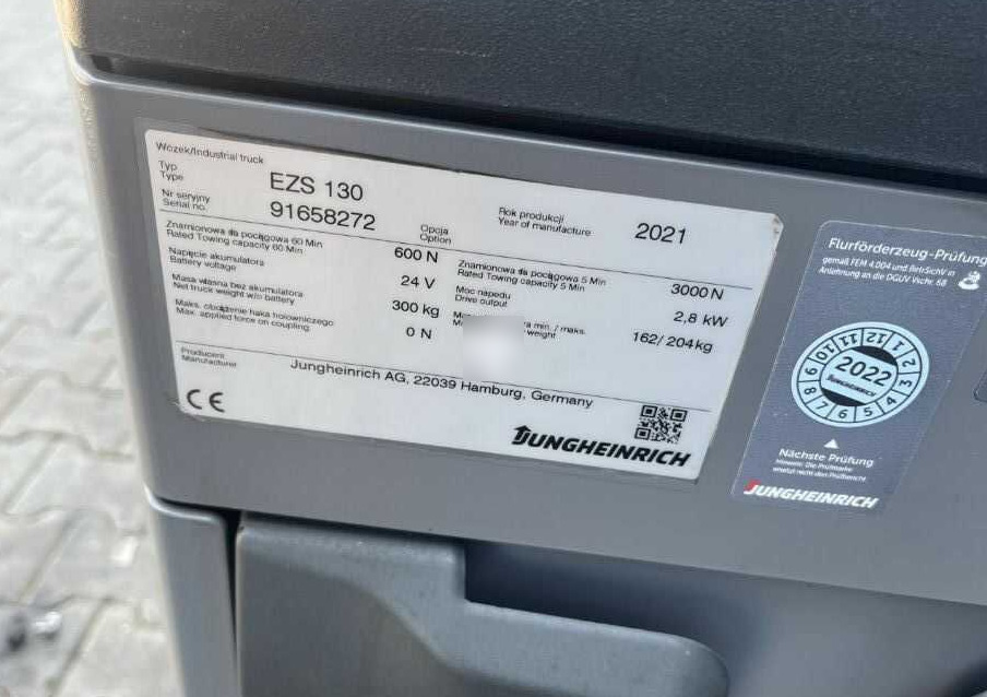 Jungheinrich EZS130 - Trator elétrics: foto 4 Jungheinrich EZS130 - Trator elétrics: foto 4