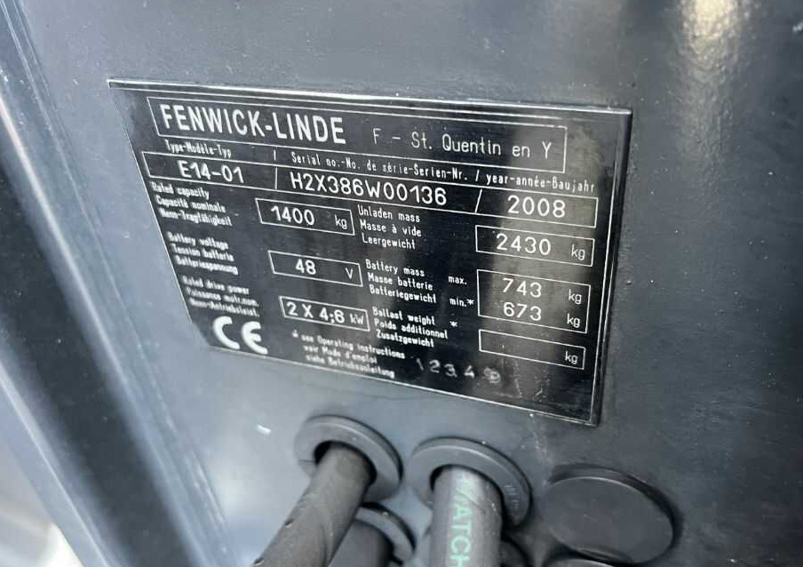 Linde E14-01 - Empilhador elétrico: foto 4 Linde E14-01 - Empilhador elétrico: foto 4