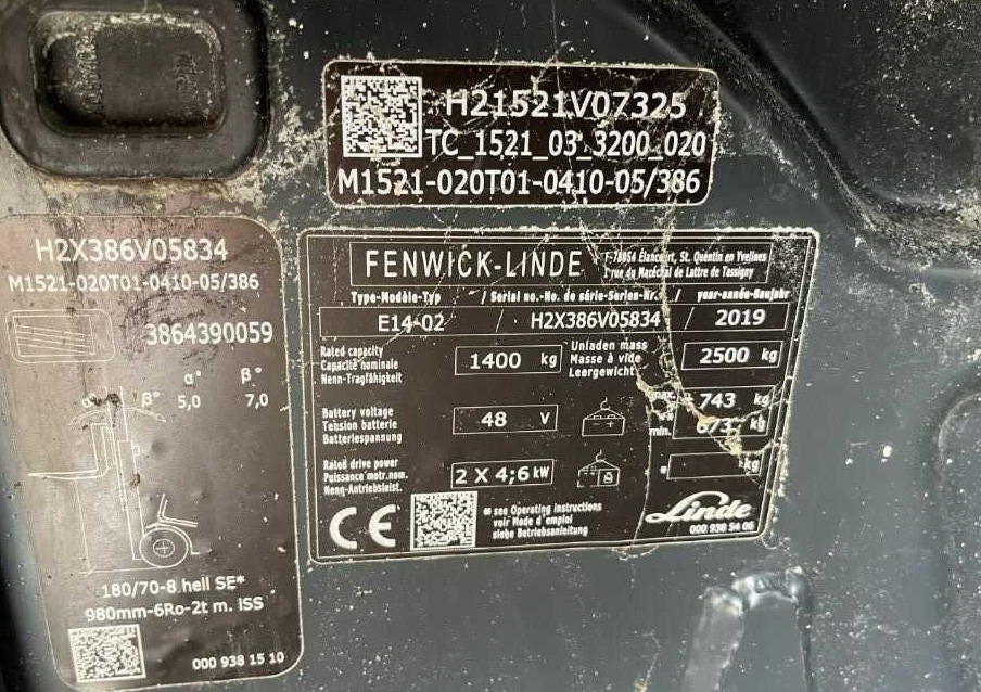 Linde E14-02 - Empilhador elétrico: foto 4 Linde E14-02 - Empilhador elétrico: foto 4