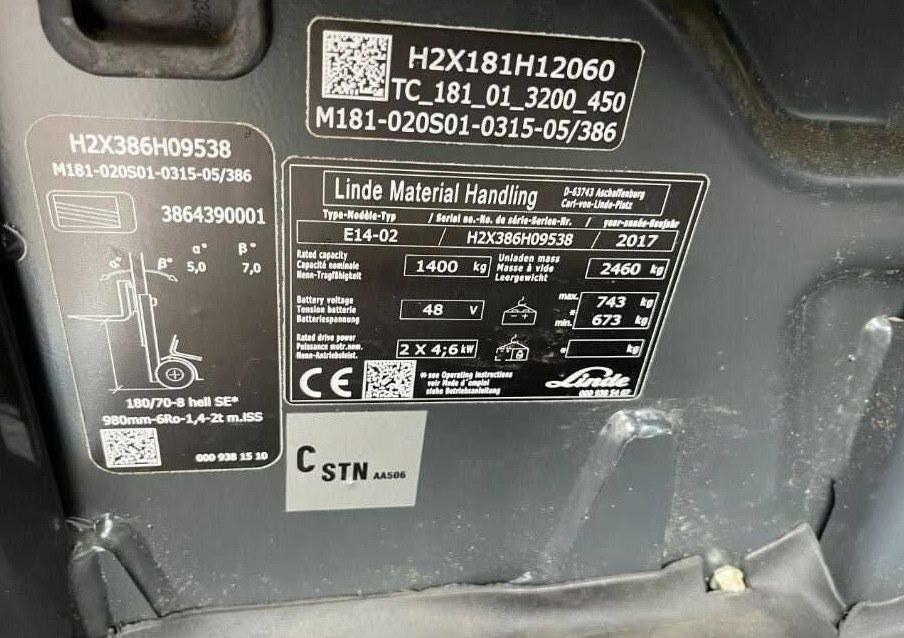 Linde E14-02 - Empilhador elétrico: foto 4 Linde E14-02 - Empilhador elétrico: foto 4